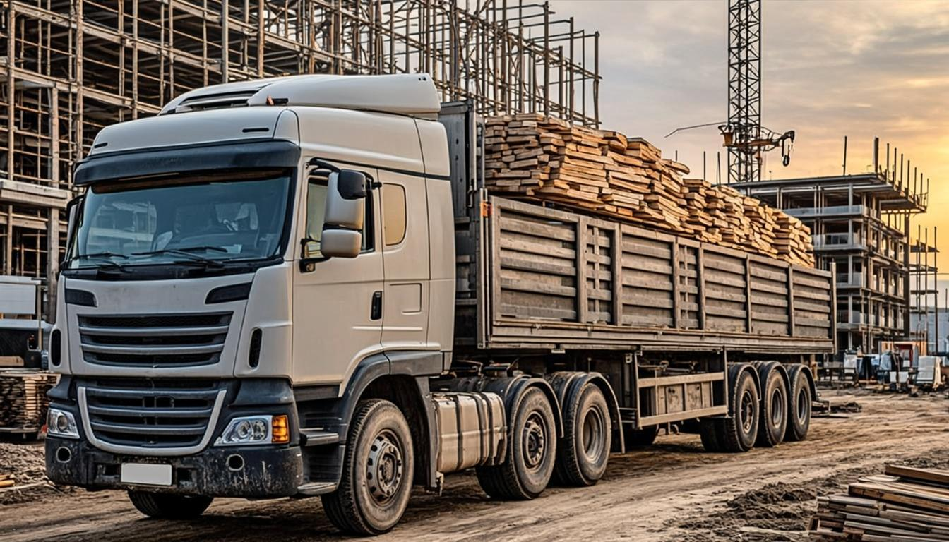 Livraison de matériaux de construction sur chantier à Douala